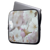 Cherry Blossom-laptophoes met witte ventilator Laptop Sleeve (Voorkant Links)