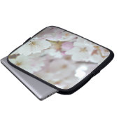 Cherry Blossom-laptophoes met witte ventilator Laptop Sleeve (Voorkant onderkant)
