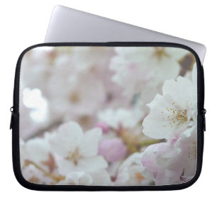 Cherry Blossom-laptophoes met witte ventilator Laptop Sleeve