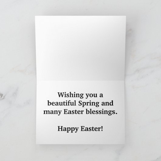 Cherry Blossom Large Font Easter Kaart (Binnen)