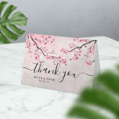 Cherry Blossom lente bruiloft dank u Bedankkaart