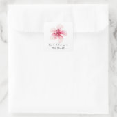 Cherry Blossom leraar Dit boek behoort tot Vierkante Sticker (Tas)