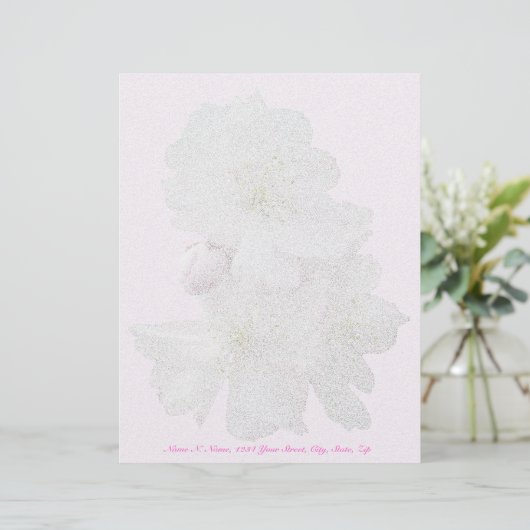 Cherry Blossom Letterhead Stationery Briefhoofd Sjabloon (Staand voorkant)