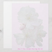 Cherry Blossom Letterhead Stationery Briefhoofd Sjabloon (Voorkant / Achterkant)