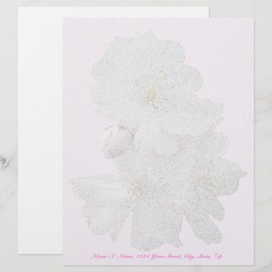 Cherry Blossom Letterhead Stationery Briefhoofd Sjabloon (Voorkant / Achterkant)