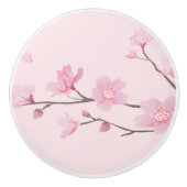 Cherry Blossom - Licht Roze Keramische Knop (Voorkant)