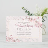 Cherry Blossom Lijst Prom Uitnodiging (Staand voorkant)