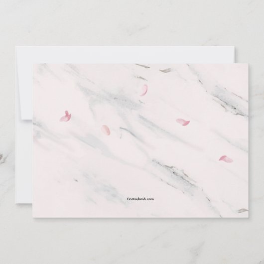 Cherry Blossom Lijst Prom Uitnodiging (Achterkant)