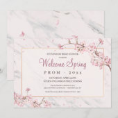 Cherry Blossom Lijst Prom Uitnodiging (Voorkant / Achterkant)