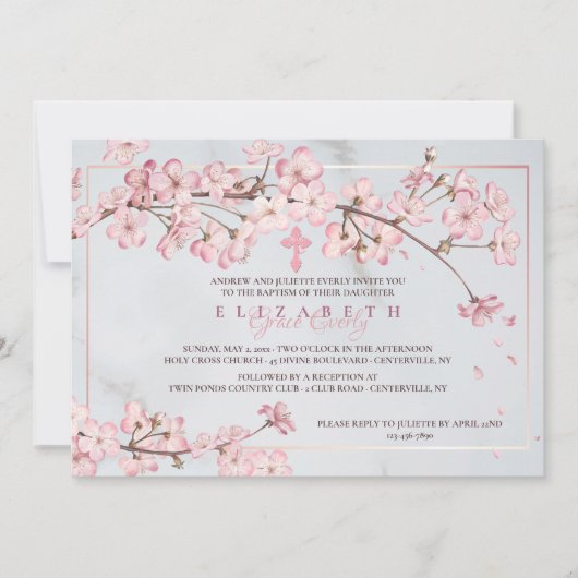 Cherry Blossom Lijst Religieuze Kaart (Voorkant)