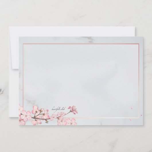Cherry Blossom Lijst Religieuze Kaart (Achterkant)