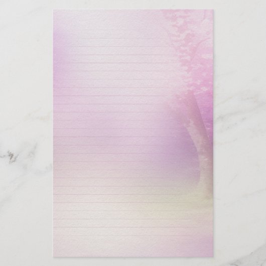 Cherry Blossom Lined Writing Paper Briefpapier (Voorkant)