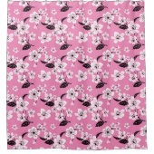 CHERRY BLOSSOM  (LITE PINK) Shower Curtain Douchegordijn (Voorkant)