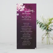 Cherry Blossom Long Vertical Wedding Flat Program Programmakaart (Staand voorkant)