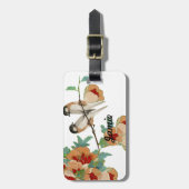  Cherry Blossom Love Bird Mint Bagagelabel (Voorkant verticaal)