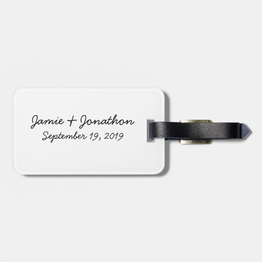 Cherry Blossom Love Bird Mint Bagagelabel (Achterkant horizontaal)