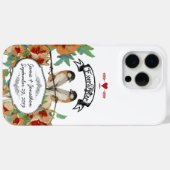  Cherry Blossom Love Bird Mint Case-Mate iPhone Case (Achterkant (horizontaal))