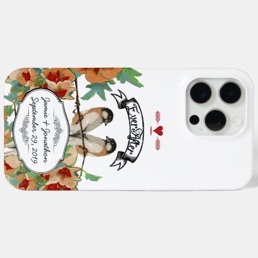  Cherry Blossom Love Bird Mint Case-Mate iPhone Case (Achterkant (horizontaal))