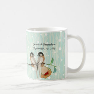  Cherry Blossom Love Bird Mint Koffiemok
