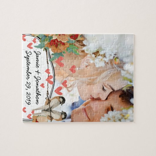  Cherry Blossom Love Bird Mint Legpuzzel (Horizontaal)