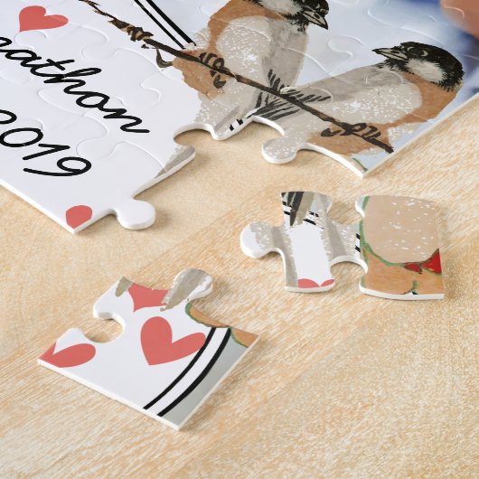  Cherry Blossom Love Bird Mint Legpuzzel (Zijkant)