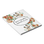  Cherry Blossom Love Bird Mint Notitieblok (Schuin)