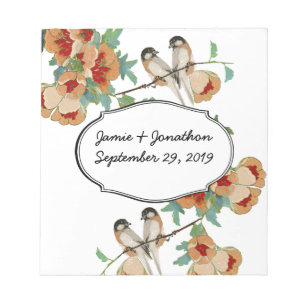  Cherry Blossom Love Bird Mint Notitieblok
