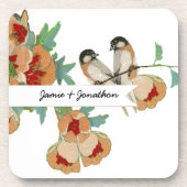  Cherry Blossom Love Bird Mint Onderzetter (Voorkant)