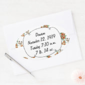 Cherry Blossom Love Bird Mint Ovale Sticker (Envelop)