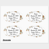 Cherry Blossom Love Bird Mint Ovale Sticker (Vel)