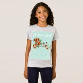 Cherry Blossom Love Bird Mint T-shirt (Voorkant volledig)
