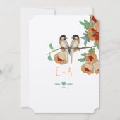  Cherry Blossom Love BIrd Peach Mint Kaart (Achterkant)