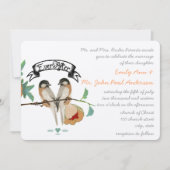  Cherry Blossom Love BIrd Peach Mint Kaart (Voorkant)