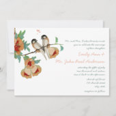  Cherry Blossom Love BIrd Peach Mint Kaart (Voorkant)