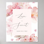 Cherry Blossom Love is lief, neem een Poster. Poster (Voorkant)