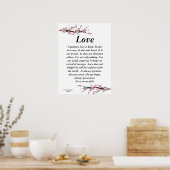 Cherry Blossom Love is Patiënt Wedding Poster (Keuken)