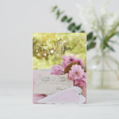 Cherry Blossom Loveletter Spring Text Briefkaart (Staand voorkant)