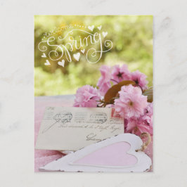 Cherry Blossom Loveletter Spring Text Briefkaart