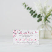 Cherry Blossom Loyalty Card Pink Grey Marble Visitekaartje (Staand voorkant)