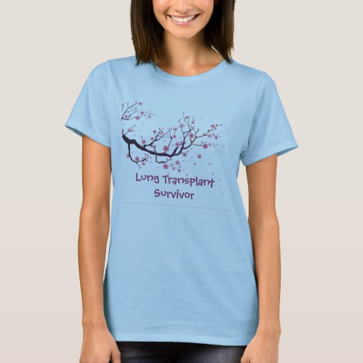 Cherry blossom, Lung Transplant Survivor T-shirt (Voorkant)