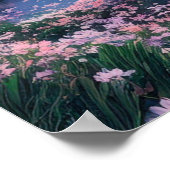 Cherry Blossom Magic bij het Mountain Lake Poster (Hoek)