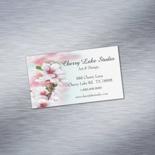 Cherry Blossom Magnetisch Visitekaartje (Voorbeeld)