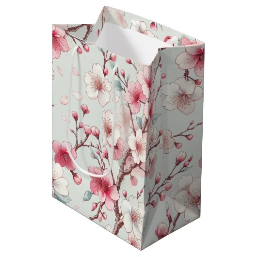 Cherry Blossom Medium Cadeauzakje (Voorkant Gekanteld)