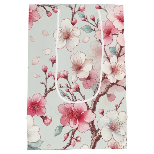 Cherry Blossom Medium Cadeauzakje (Achterkant)