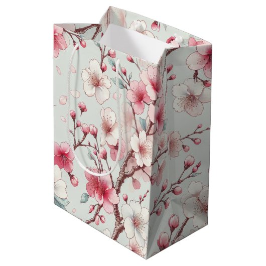 Cherry Blossom Medium Cadeauzakje (Achterkant Gekanteld)
