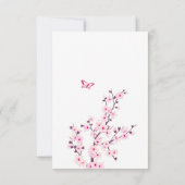 Cherry Blossom | MeisjesBaby shower | Bedankkaart (Achterkant)
