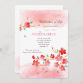 Cherry Blossom Memorial Service Kaart (Voorkant / Achterkant)