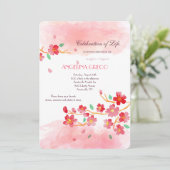 Cherry Blossom Memorial Service Kaart (Staand voorkant)