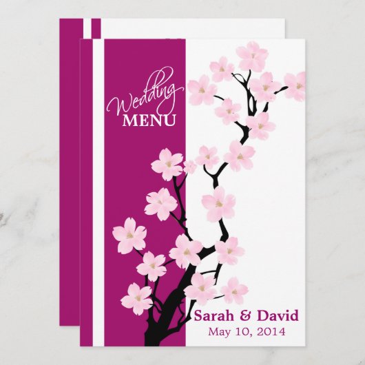 Cherry Blossom | Menu-Kaart Menu (Voorkant / Achterkant)