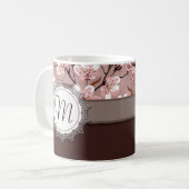 Cherry Blossom met Lace Monogram Koffiemok (Voorkant links)